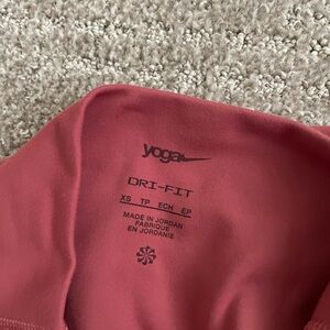 Nike Yoga Dri-FIT Leggings in Deep Red